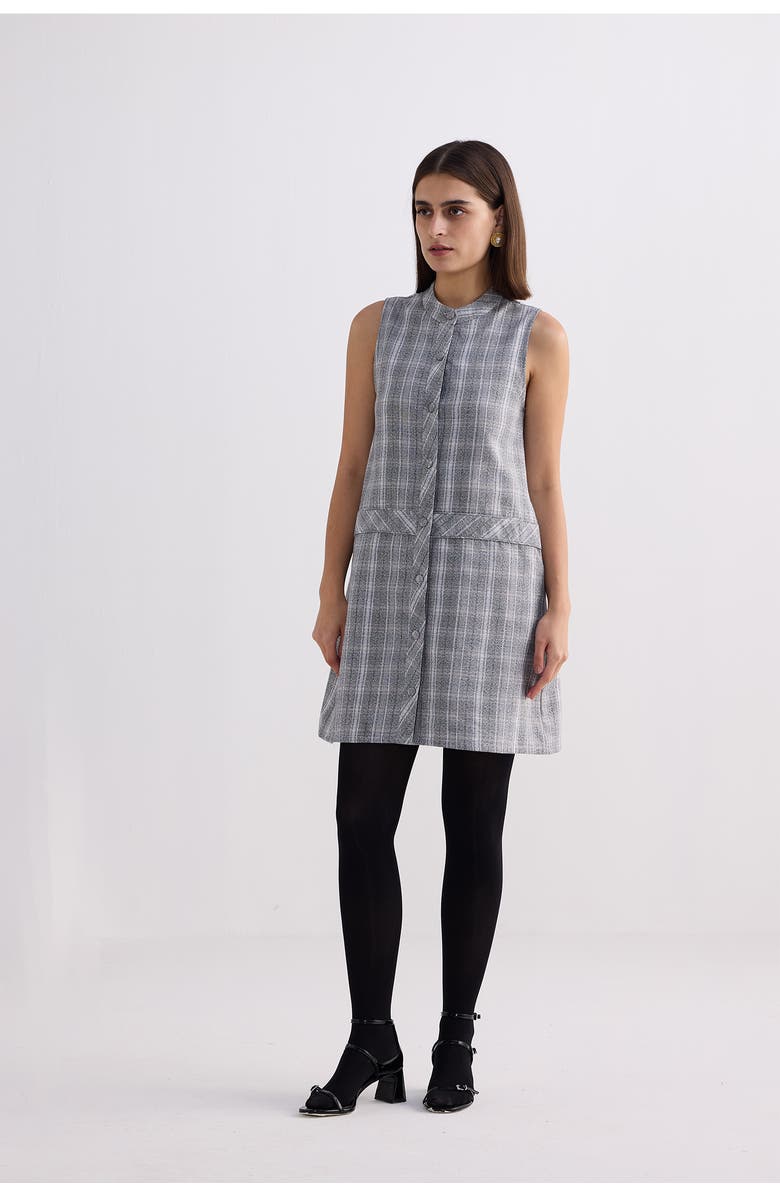 Reistor The Cotton Tweed Shift Dress, Alternate, color, Steel Breeze