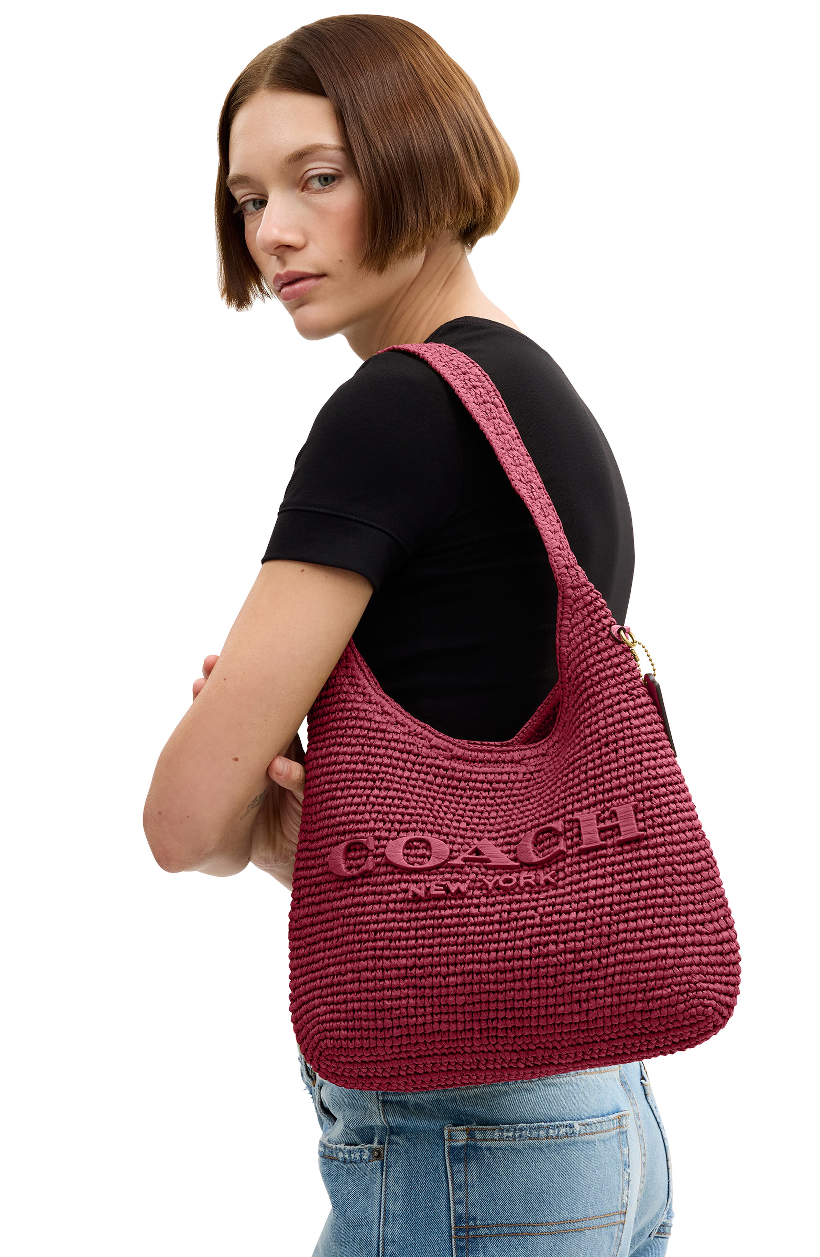 Brooklyn 28 Shoulder Bag, Alternate, color, DARK FUCHSIA