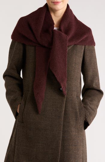 Steve Madden Solid Triangle Scarf In Burgundy