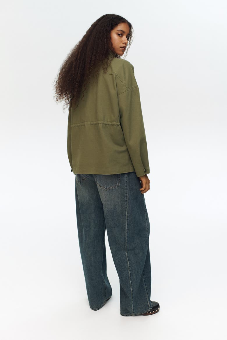 Twill Jacket, Alternate, color, Khaki green
