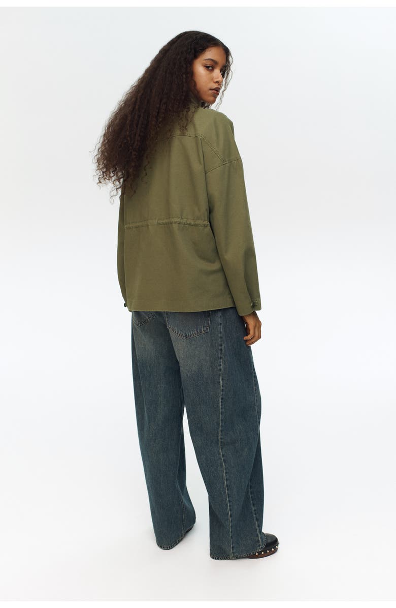 H&M Twill Jacket, Alternate, color, Khaki Green