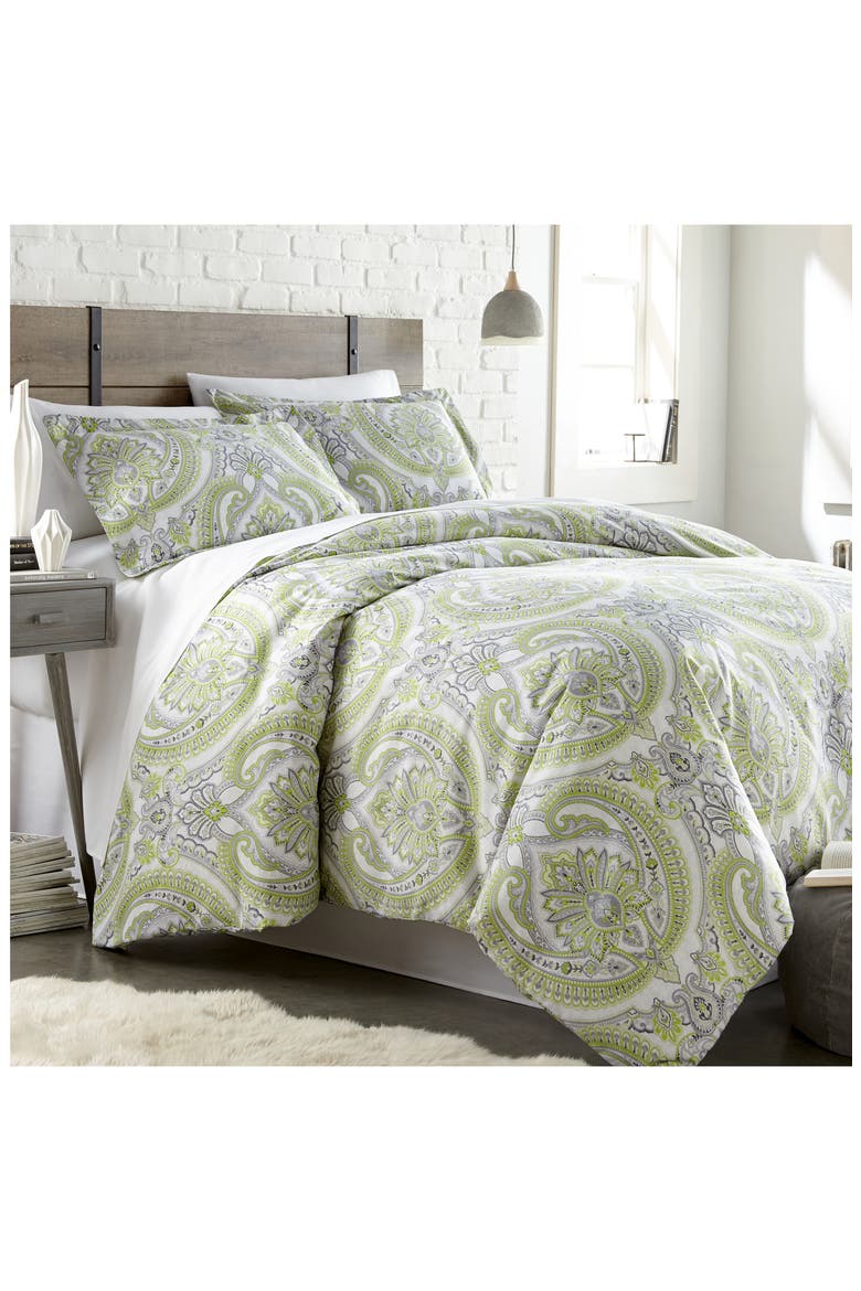 Pure Melody Printed Comforter Set, Alternate, color, GREEN