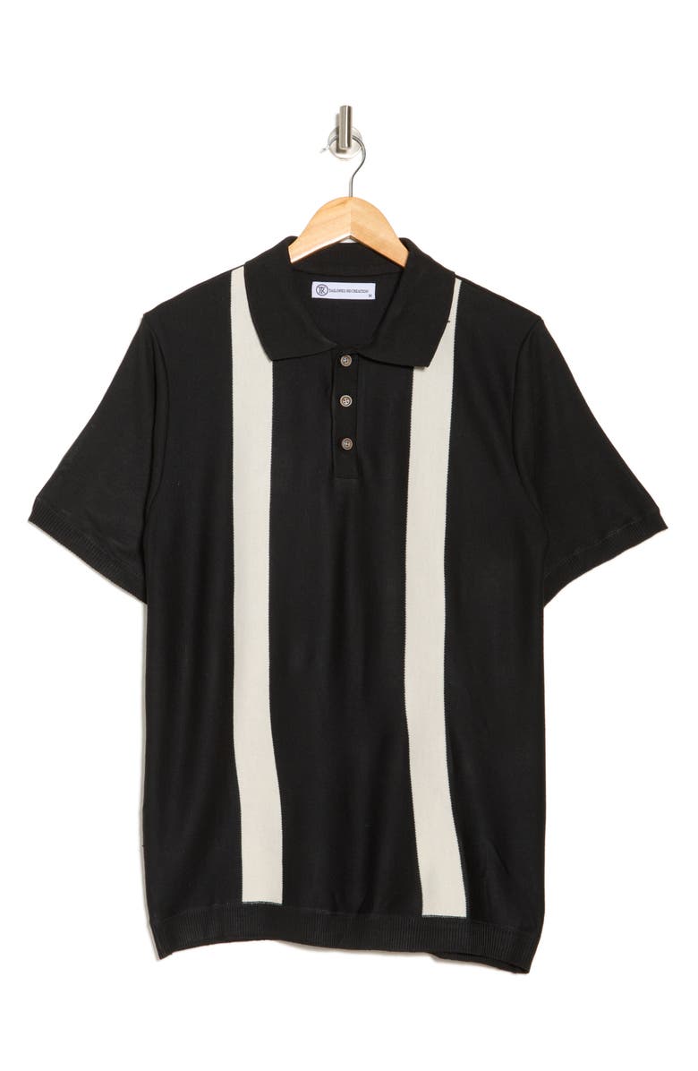 T.R. PREMIUM Slim Fit Sweater Knit Polo, Alternate, color, Black