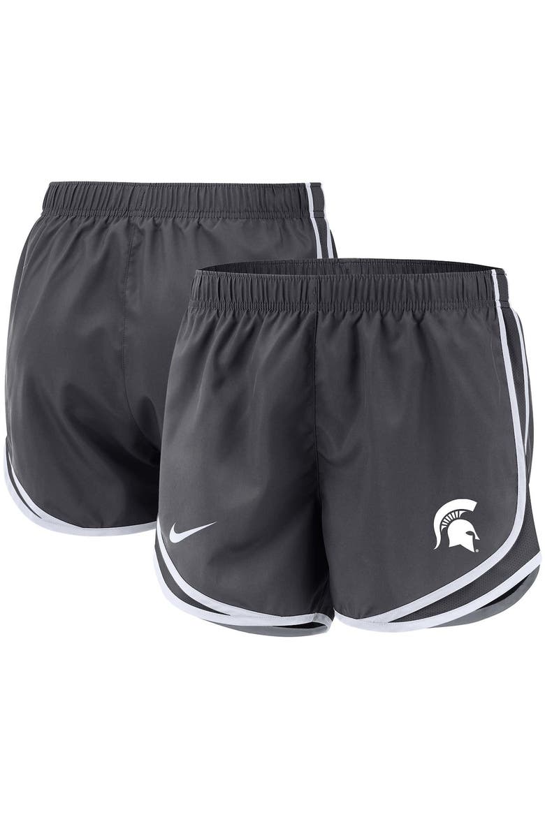 Women's Nike Anthracite Michigan State Spartans Team Tempo Performance Shorts, Main, color, Anthracite