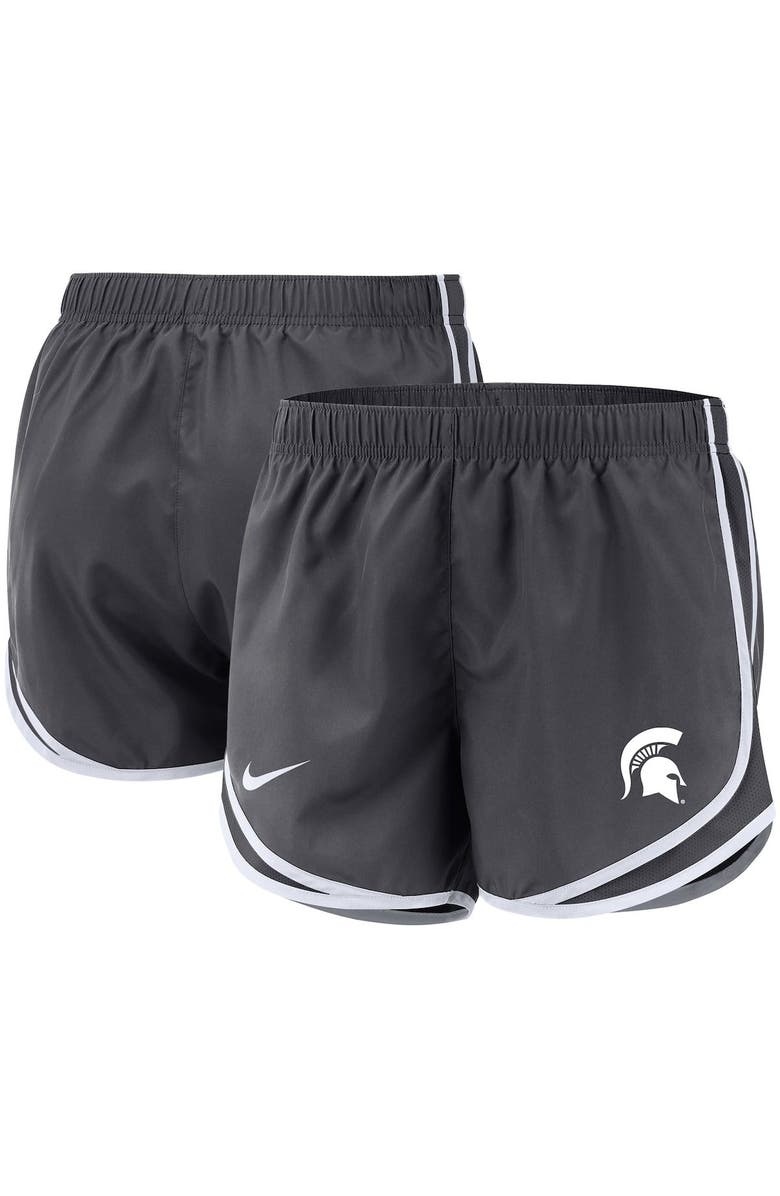 Nike Women's Nike Anthracite Michigan State Spartans Team Tempo Performance Shorts, Main, color, 