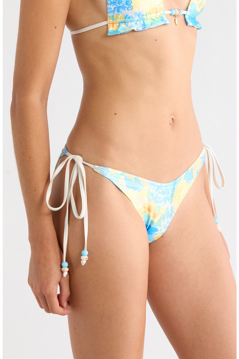 Cheeky V Bikini Bottoms, Alternate, color, NEON SPLICE