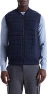 Bugatchi Quilted Cotton Zip Sweater Vest