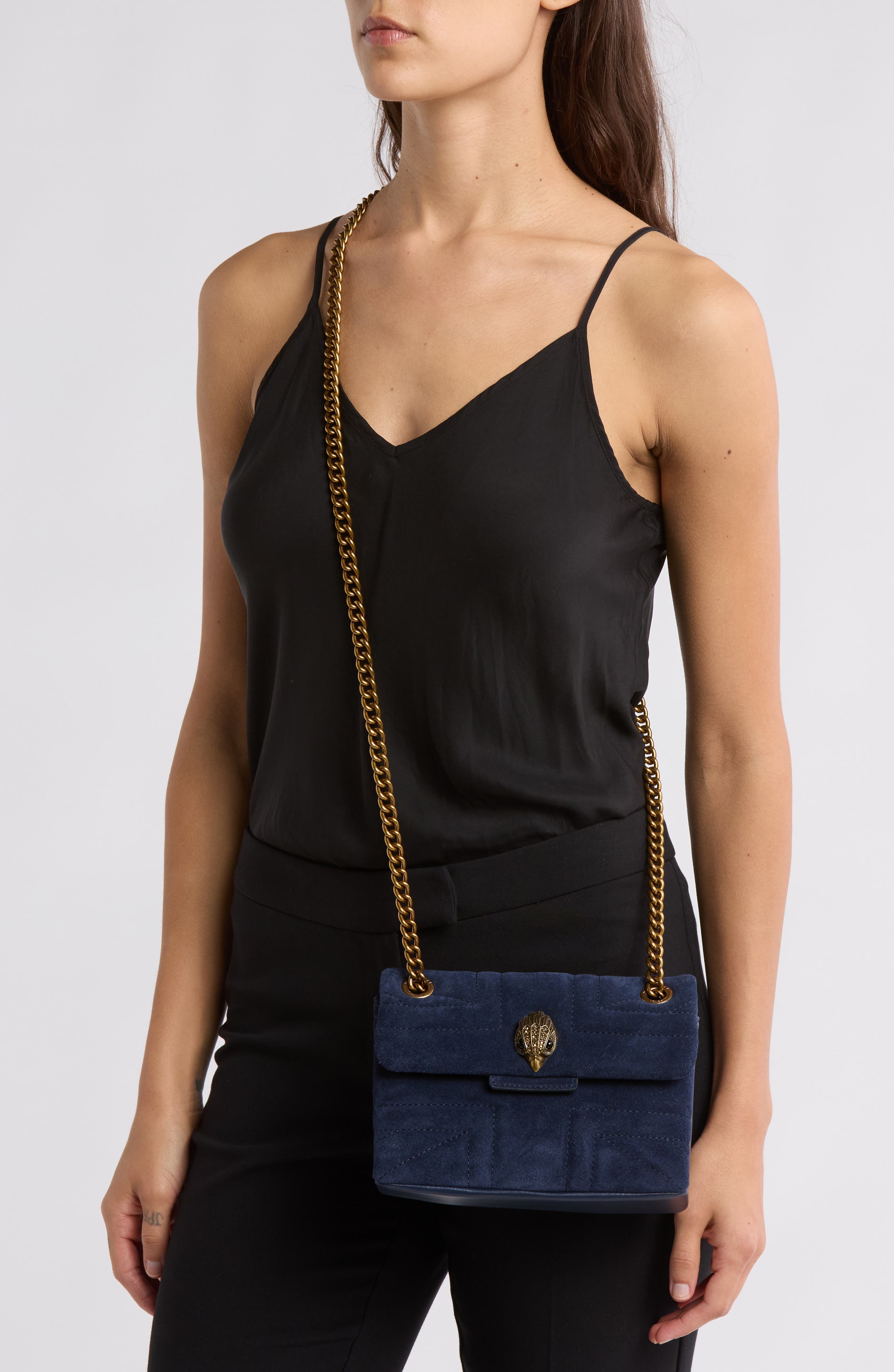 Kurt Geiger London Mini Kensington Convertible Leather Crossbody Bag, Alternate, color, 