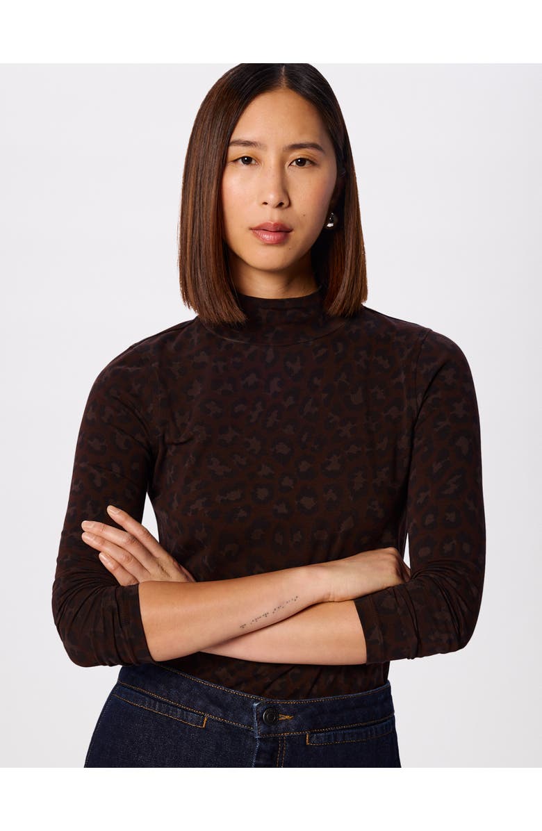 Whistles Animal Roll Neck Top, Main, color, Leopard Print