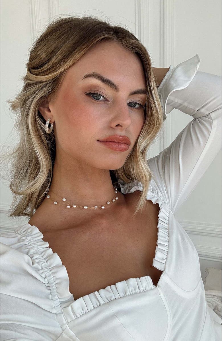 Untamed Petals Alex Crystal Hoops, Alternate, color, Gold