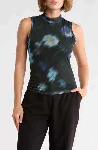 rag & bone Aliyah Mock Neck Sleeveless Mesh Top