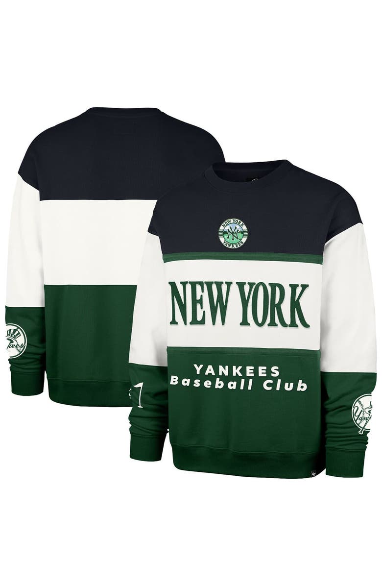'47 Men's '47  Green New York Yankees Tee Up Maximalist Fleece Sweatshirt, Main, color, Green