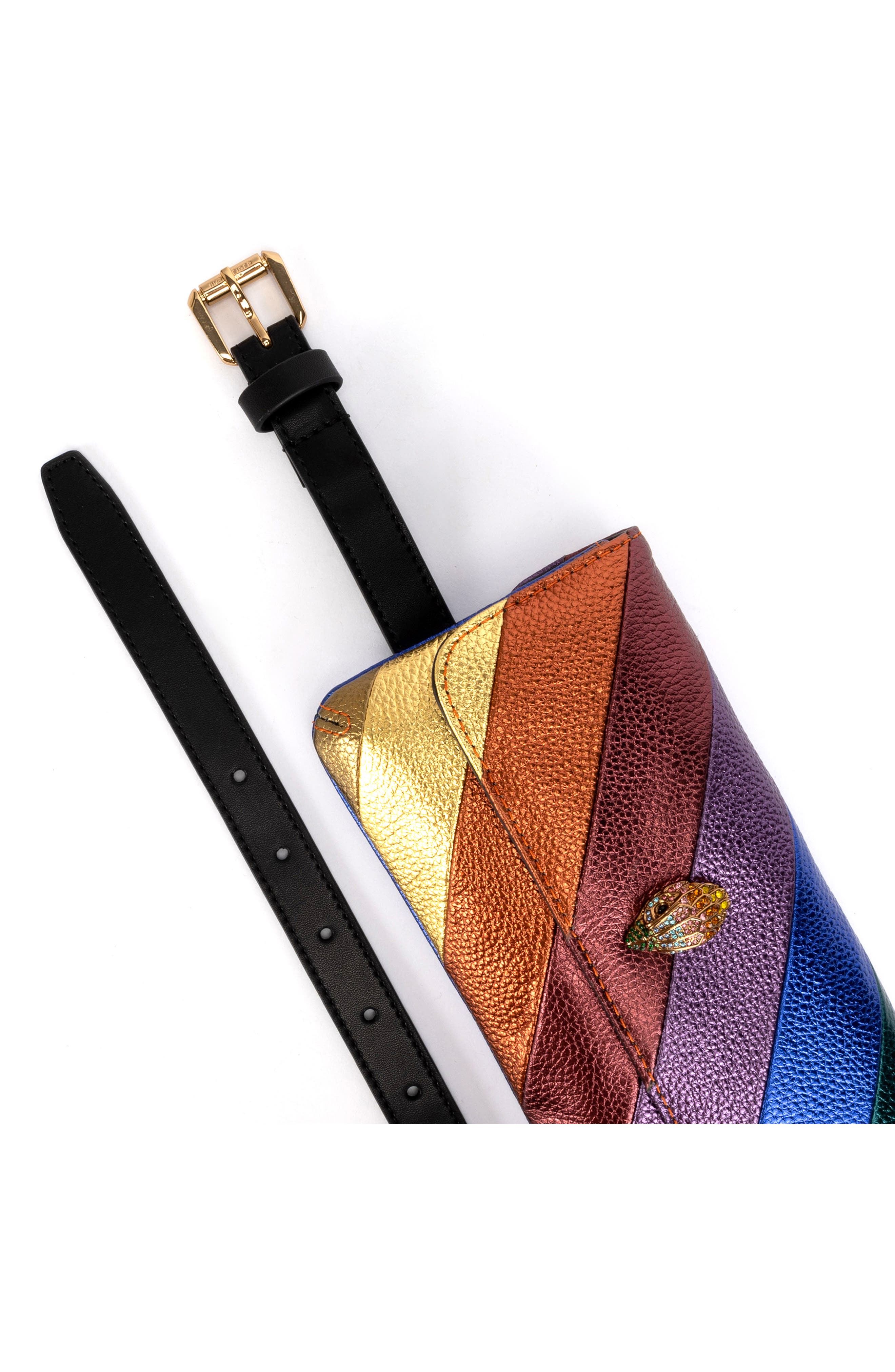 Kurt Geiger London Rainbow Leather Belt Bag, Alternate, color, 