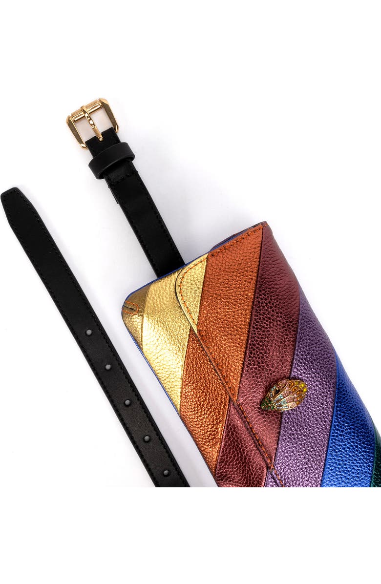 Kurt Geiger London Rainbow Leather Belt Bag, Alternate, color,