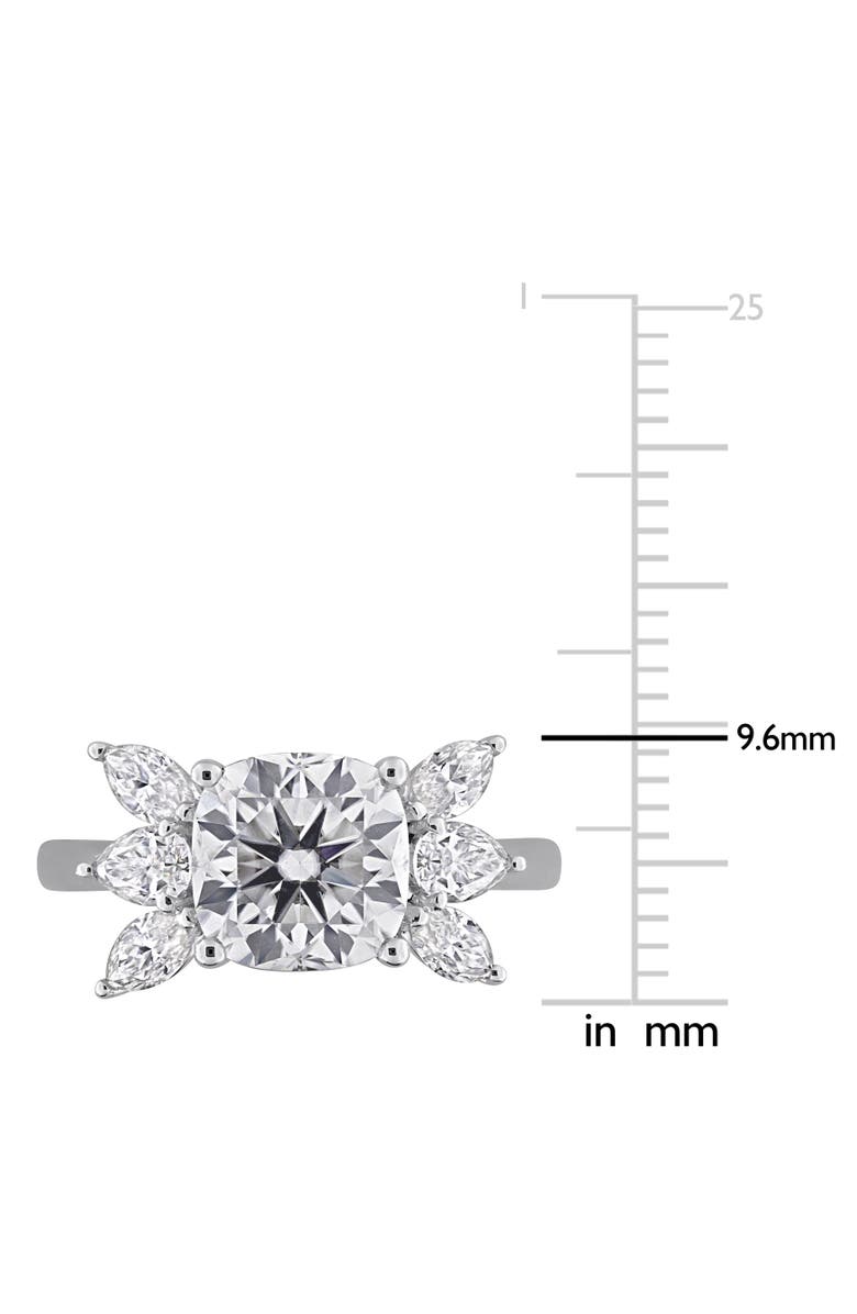 Julianna B. Moissanite Floral Cluster Ring Sterling Silver, Alternate, color, 