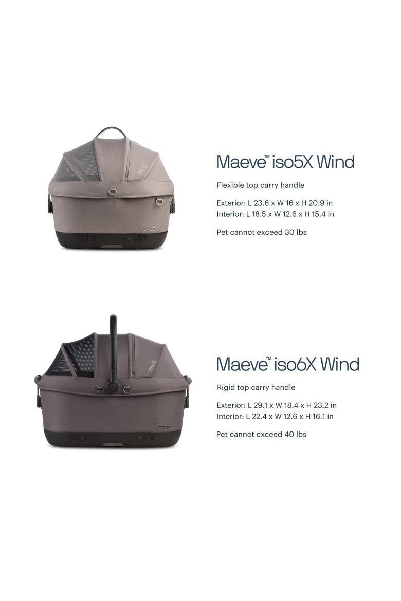 Maeve™ iso5X Wind Pet Car Seat & Roscoe™ Trek Stroller, Alternate, color, MERLE