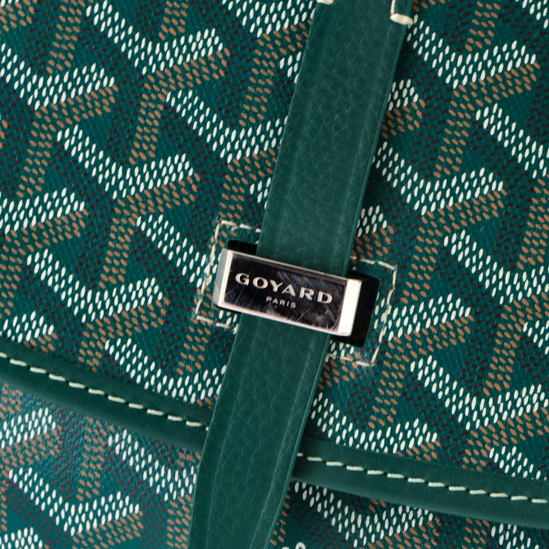 Pre-Owned Goyard Belvedere II Messenger Bag Coated Canvas PM, Alternate, color, Green