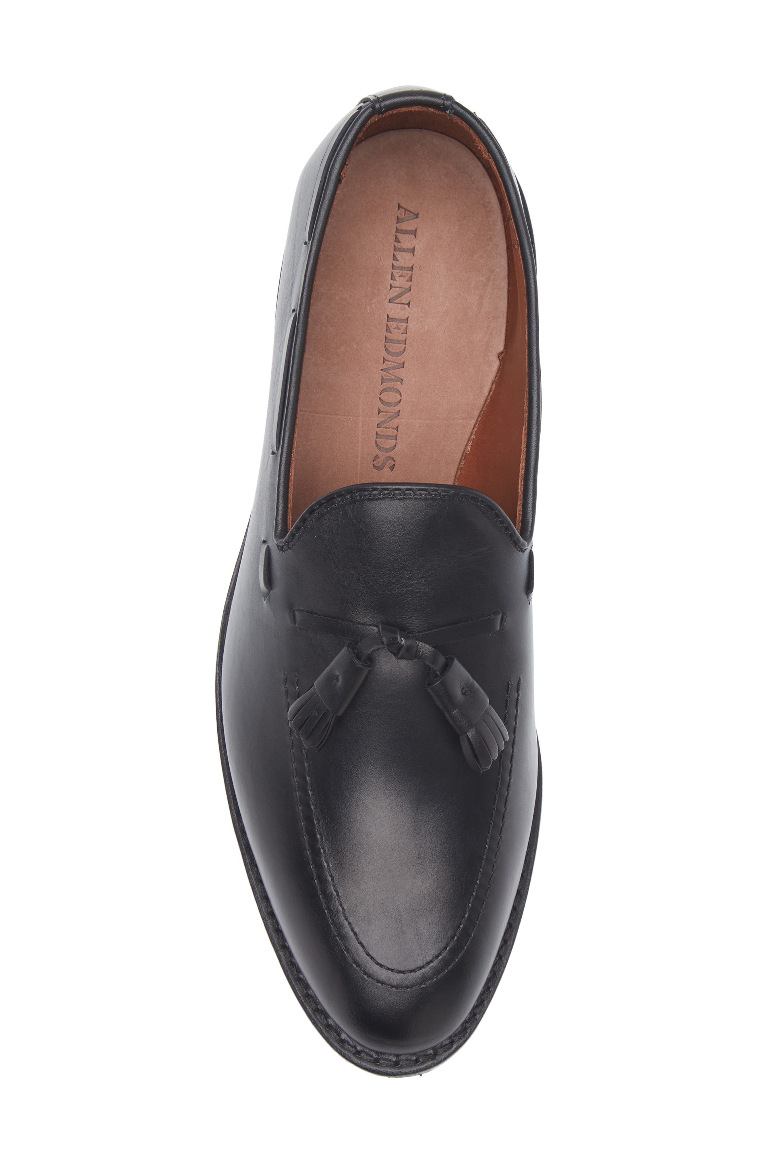 Allen Edmonds Grayson Tassel Loafer, Alternate, color, Black Leather