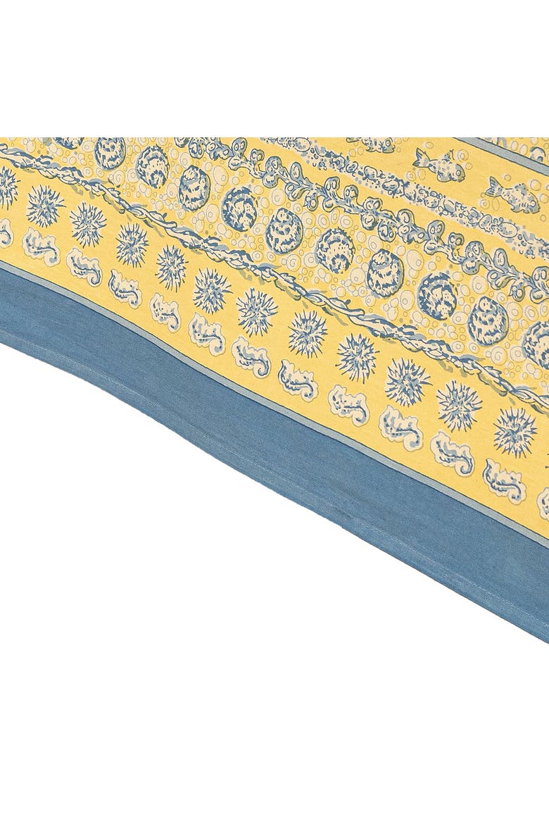 La Mer Tablecloth, Alternate, color, Blue/Yellow 71" x 106"