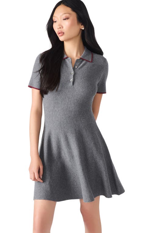 Steve Madden Kristin Polo Sweater Dress In Gray