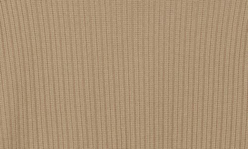 Denim And Flower Short Sleeve Ribbed Cotton Crewneck Sweater In Dark Sand