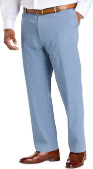 Oak Hill by DXL Big & Tall Waist-Relaxer Micro Check Suit Pants