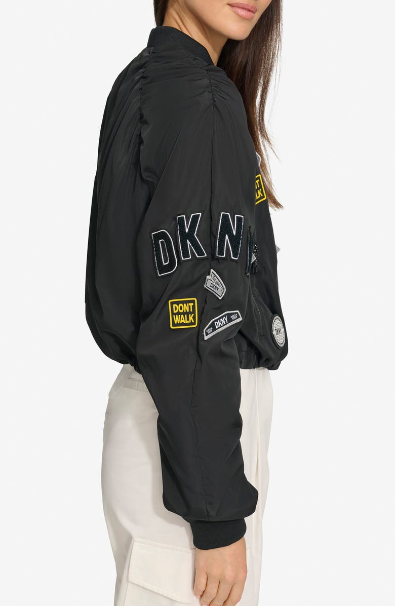 DKNY City Sign Embroidered Bomber Jacket, Alternate, color, 