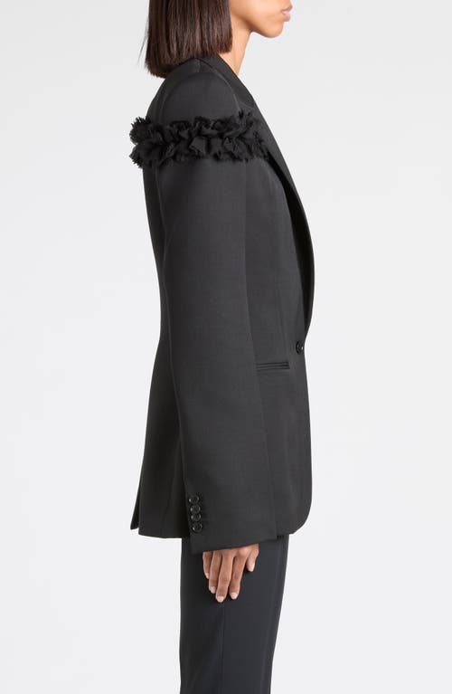 Alexander Mcqueen Ruffle Single-breasted Wrap Blazer Jacket