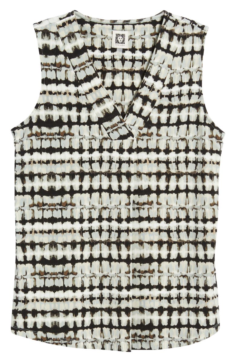 Anne Klein Abstract Print Pleat Front Shell, Alternate, color, 