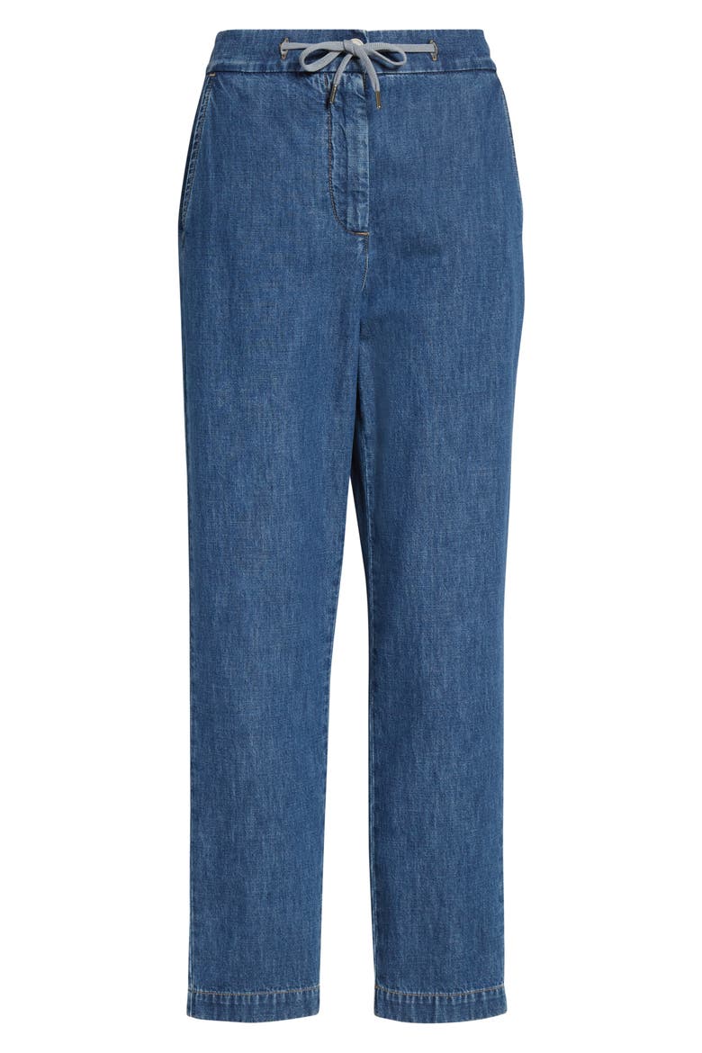 Drawstring Waist Ankle Jeans, Alternate, color, 130 SKY BLUE