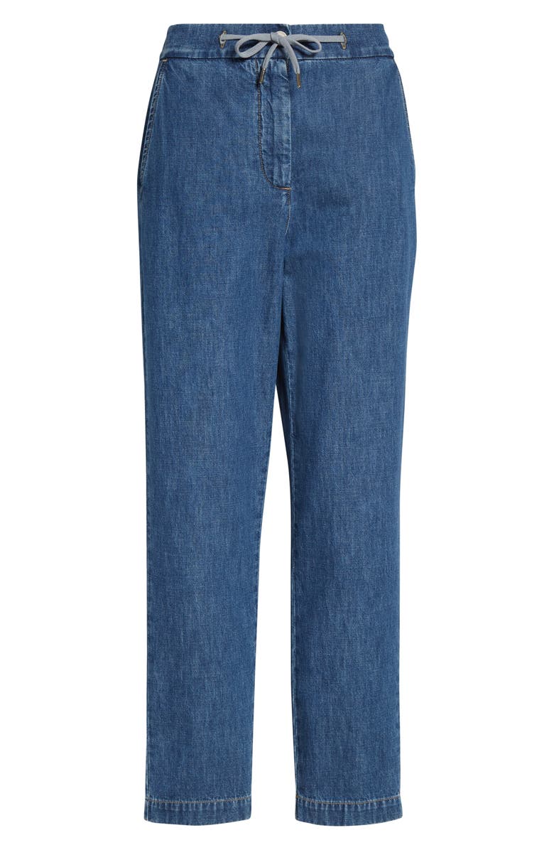 Eleventy Drawstring Waist Ankle Jeans, Alternate, color, 130 Sky Blue