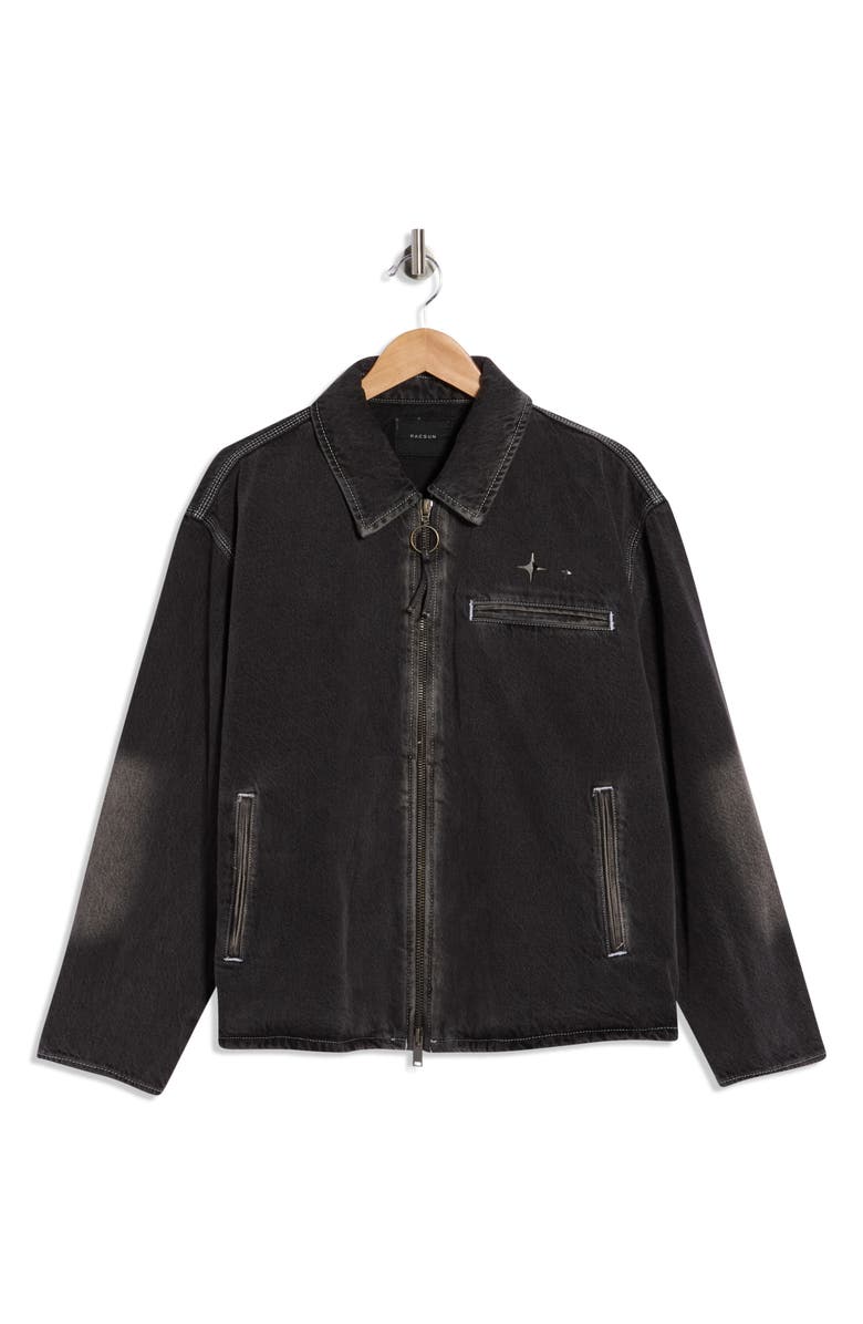 PacSun Washed Denim Jacket, Main, color, Black
