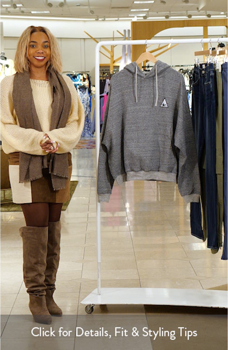 Oversize Textured Cotton Interlock Hoodie, sales video thumbnail