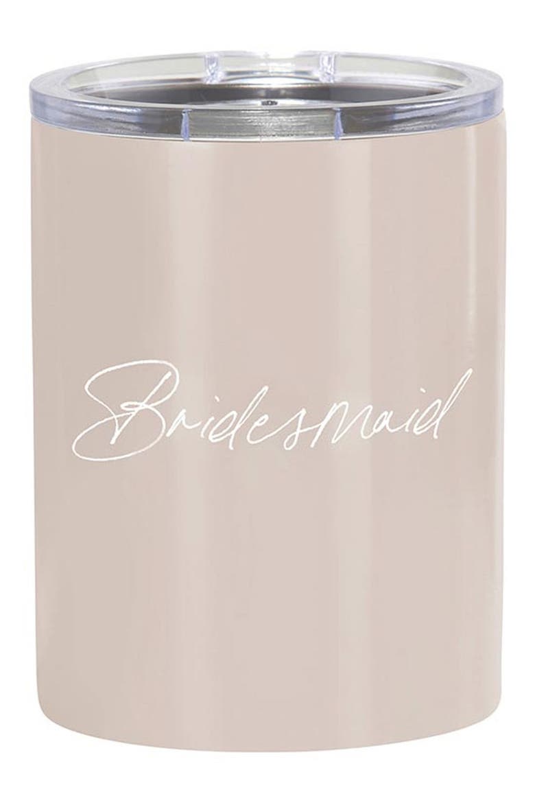 Bridesmaid Double Wall Tumbler, Main, color, TAN