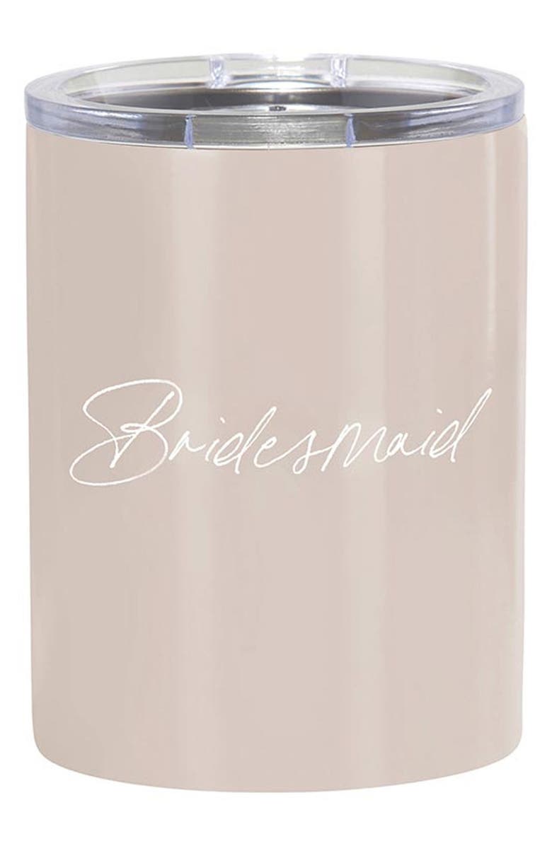 CREATIVE BRANDS Bridesmaid Double Wall Tumbler, Main, color, Tan