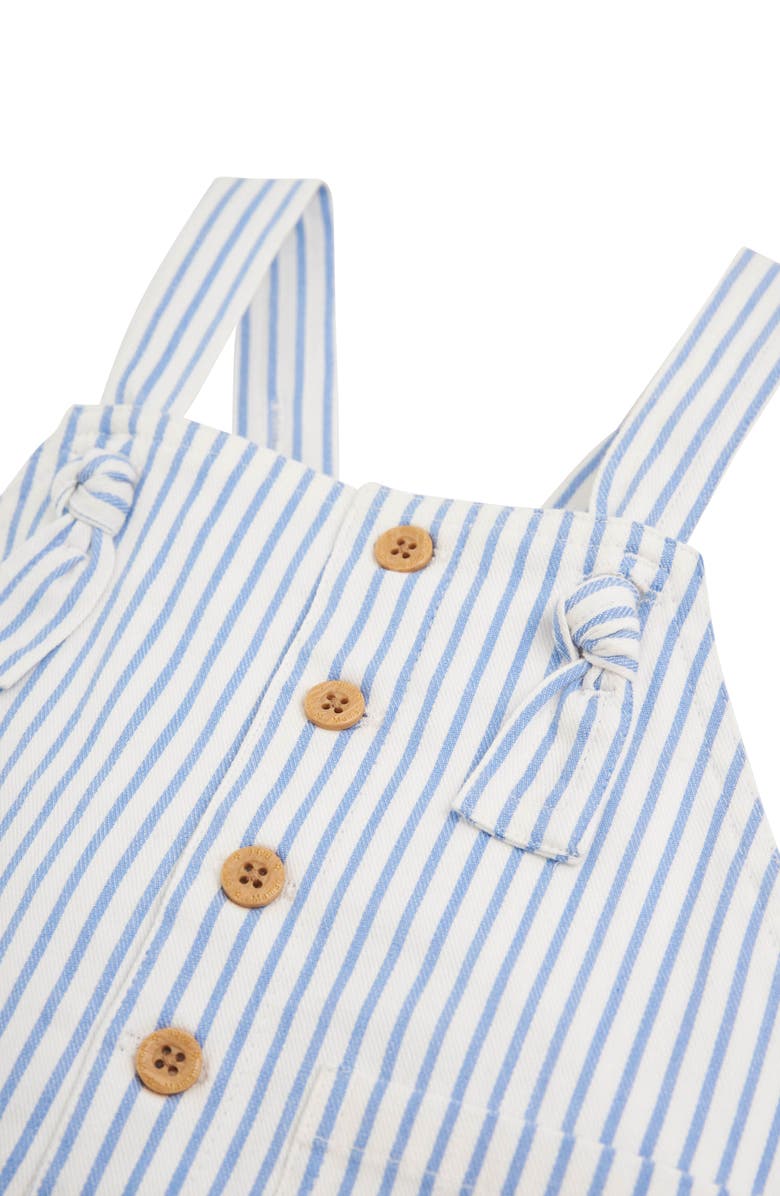 JOJO MAMAN BEBE Stripe Overalls, Alternate, color, Blue