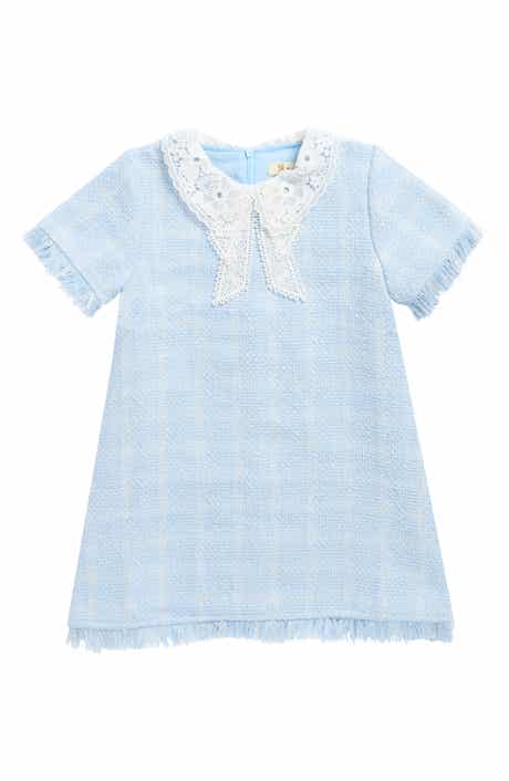 Doe A Dear Kids' Frayed Hem Tweed Dress