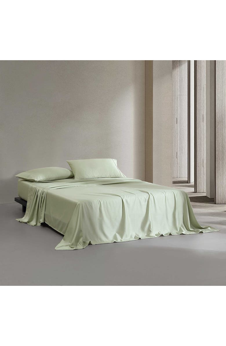 Calvin Klein Rekoop Sateen Sheet Set, Alternate, color, Light Sage