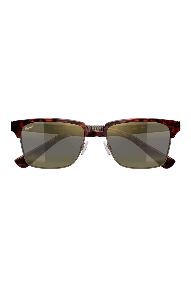 Kawika XL 58mm PolarizedPlus2® Rectangular Sunglasses, Main, color, BROWN