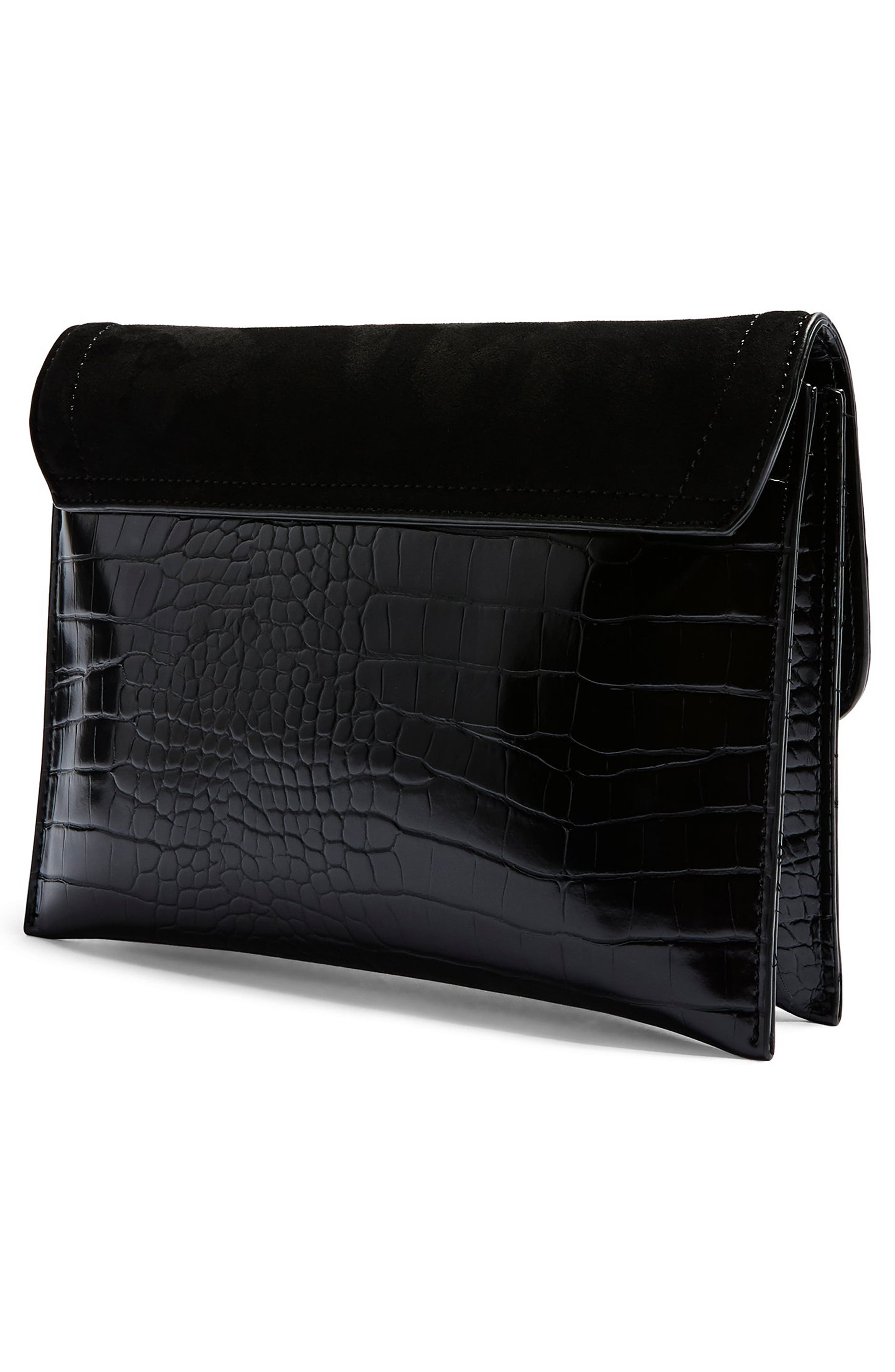 Topshop Panther Clutch, Alternate, color, 