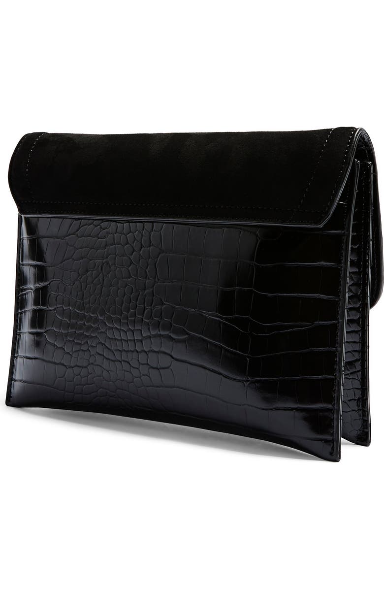 Topshop Panther Clutch, Alternate, color,