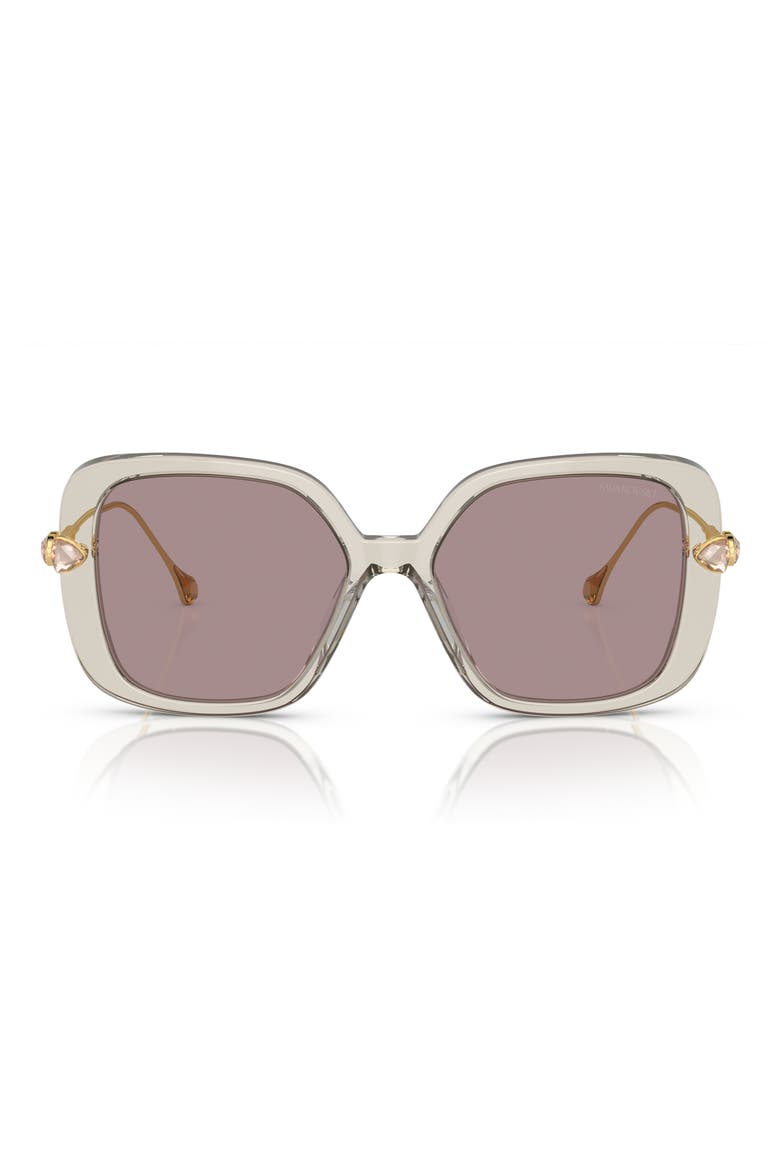 56mm Square Sunglasses, Main, color, VIOLET