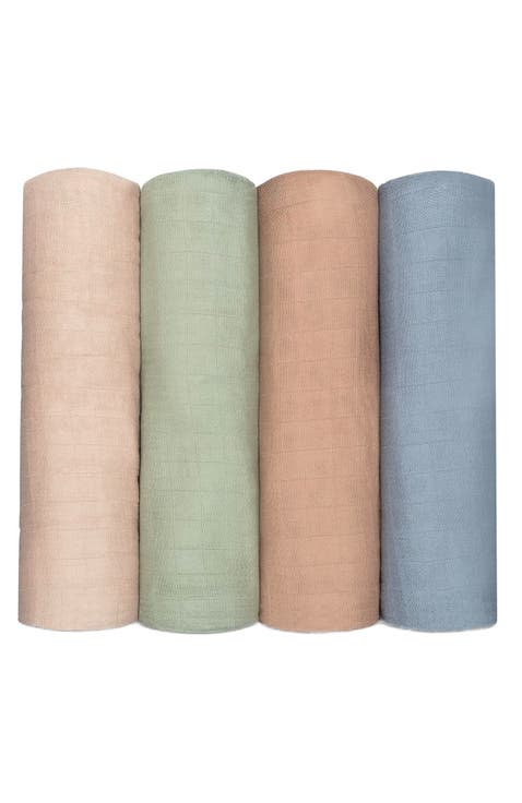 Muslin Swaddle Blankets, 4 Pack