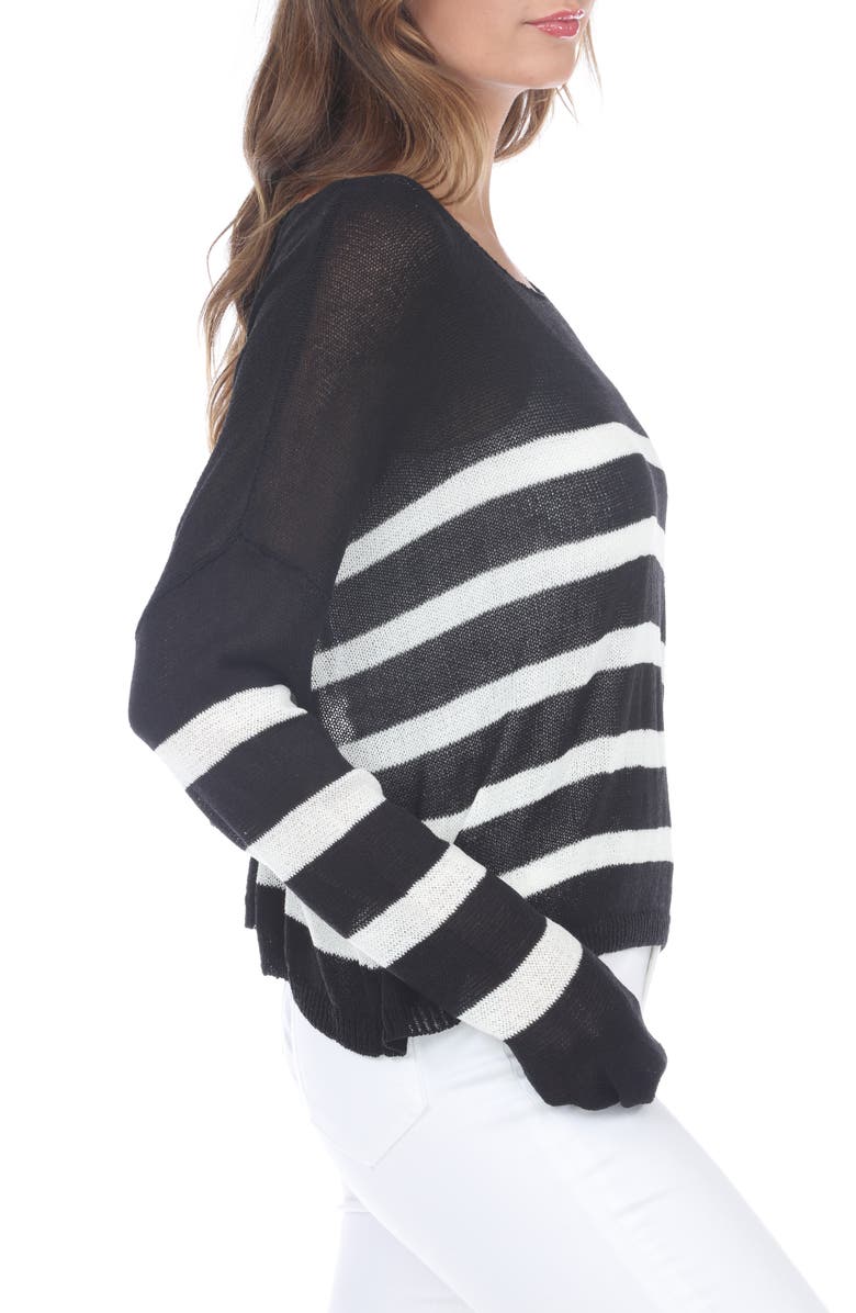 RAIN AND ROSE Striped Knit Sweater, Alternate, color,
