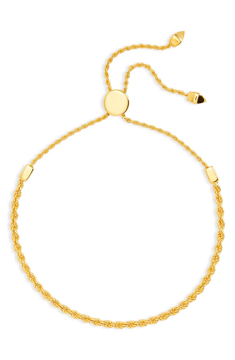 Monica Vinader Corda Rope Chain Friendship Bracelet, Main, color, Yellow Gold
