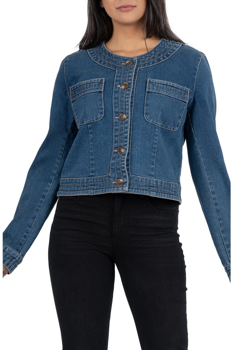 Lorelei Denim Jacket, Alternate, color, MEDIUM WASH