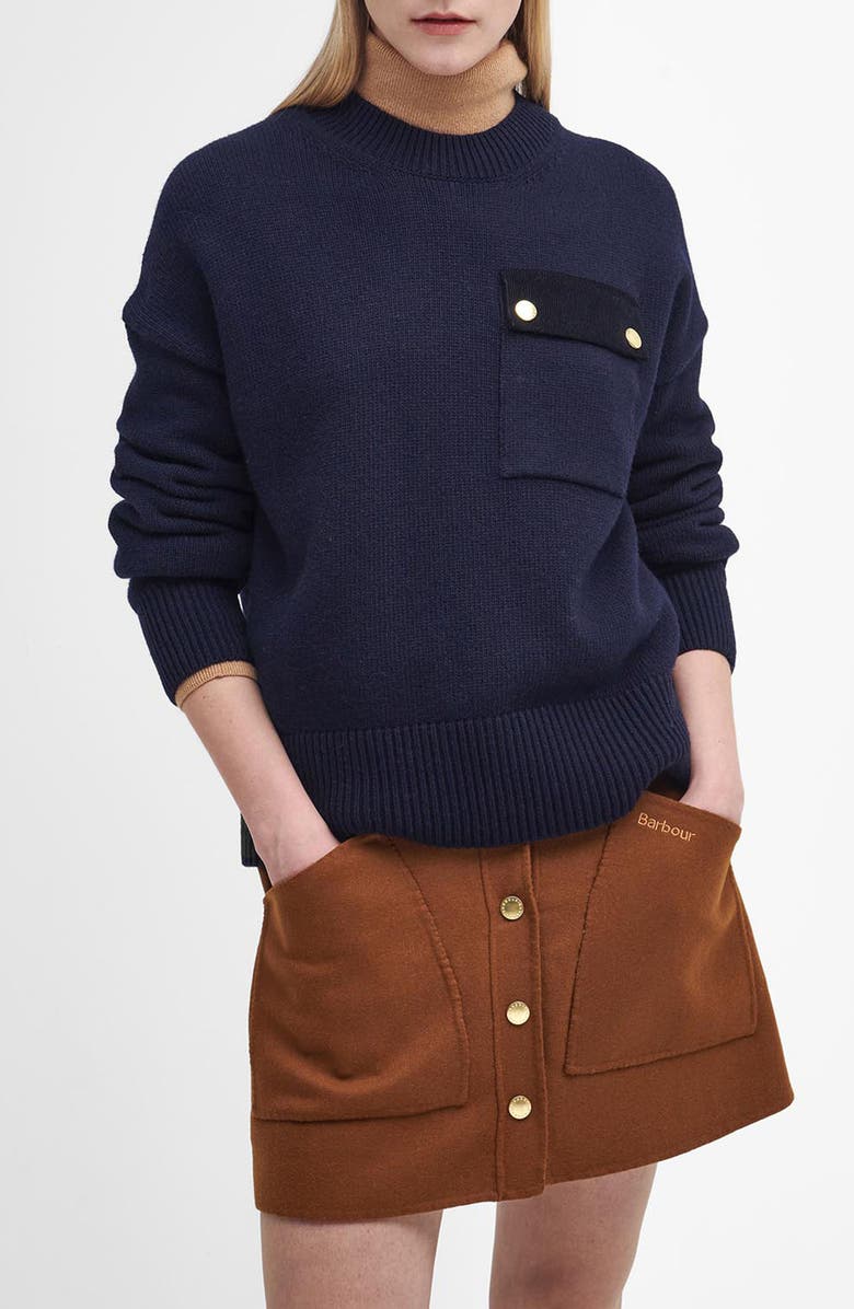 Barbour Reighton Crewneck Sweater, Main, color, 