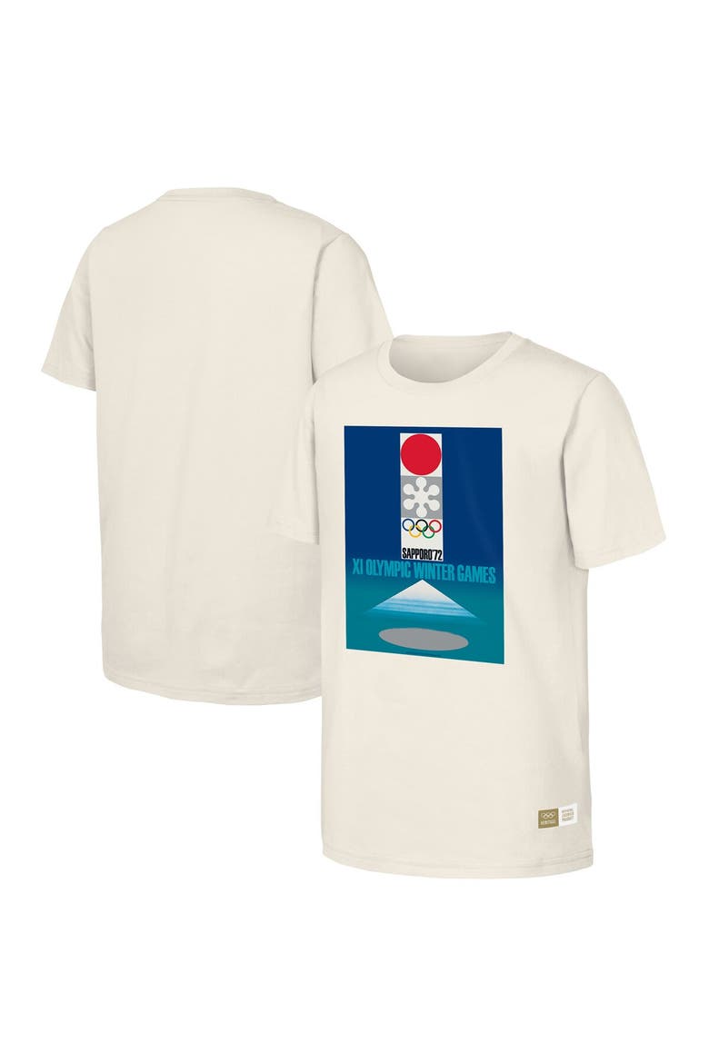 Men's  Natural 1972 Sapporo Games Olympic Heritage T-Shirt, Alternate, color, Natural