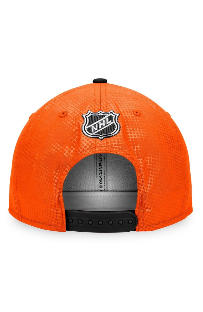 FANATICS Men's Fanatics Branded Orange/Black Anaheim Ducks Authentic Pro Alternate Logo Snapback Hat, Alternate, color,