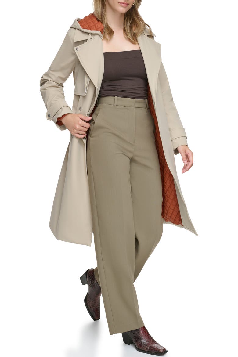 Water Resistant Belted Trench Coat, Alternate, color, ANTLER